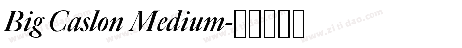 Big Caslon Medium字体转换